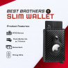 Slim Wallet, Geldbörse Herren, Portmonee Herren, Kartenetuie