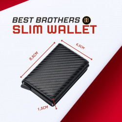 Slim Wallet, Geldbörse Herren, Portmonee Herren, Kartenetuie